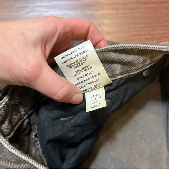 Jag Gray Beige Corduroy Jeans Pants Mid Rise Boot Leg Womens Size 8 - Picture 5 of 13